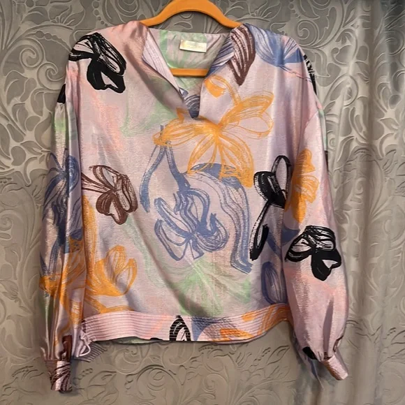 Stine Goya Emmylou Floral Trapunto Hem Top XS - Picture 3 of 9